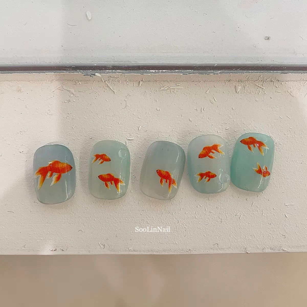 Goldfish nail stickers!